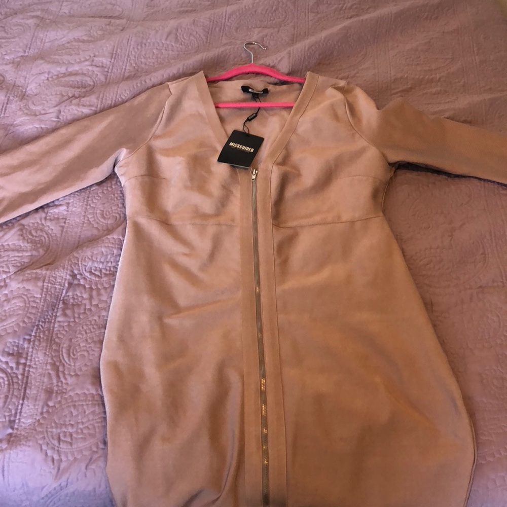 Missguided Long-Sleeve Bandage Bodycon Dress